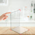 Lulonpon 8pcs Acrylic Book Ends - Non-Skid Clear Bookends for School Library and Desktop Organizer, Book Shelves