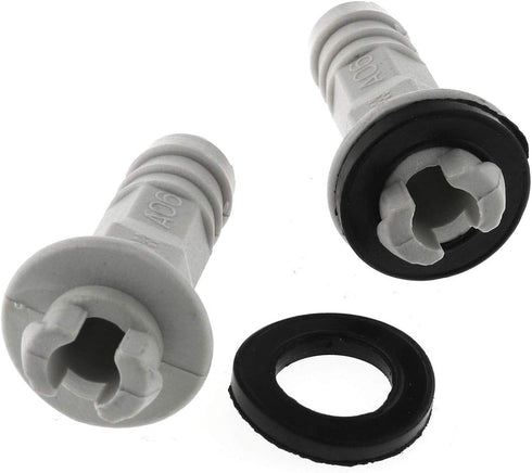 DGZZI Drain Straight Connector 2PCS, 3/5 Inch 15mm AC Drain Hose Connector with Rubber Ring for Air Conditioners
