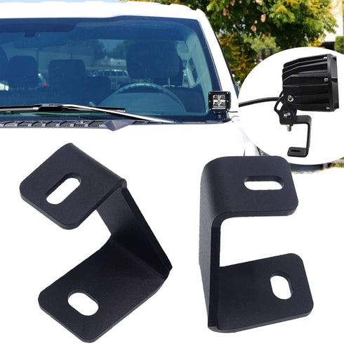 F150 Hood Light Mount Brackets, Pillar Pods Mounts, Hood Hinges LED Work/Cube Light Mount Brackets Compatible with F150