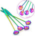 Flower Spoon Set of 4 PCS, LEEFONE 7" Flower Pattern Long Handle Spoon for Tea & Ice Cream