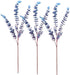 3 Pcs Soft Touch Artificial Eucalyptus Leaves Spray 31.5" Fake Greenery Stems for Home Wedding Arrangement (Blue)