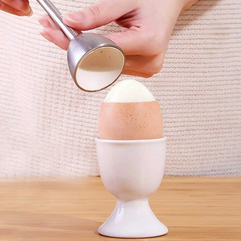 2 PACK Stainless Steel Egg Topper, Opener Cracker, Perfect Egg Opener for Soft and Hard Boiled Eggs, Eggshell Cutter