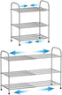Botion 3 Tier Expandable Shoe Rack for Closet, Stainless Steel Shoe Shelf, Strong