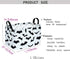 KUNRO Bat Pattern Halloween Storage Gift Basket, Canvas Storage Bins with Handles, Rectangle Organizer