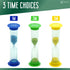 Sand Timer for Kids, Set of 3 Small Colorful Hourglass Clocks, 1Min 2Min 5Min for Classroom & Home