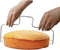 Baking Adjustable 2-Wire Layer Cake Cutter Leveler, Stainless Steel, 13.3 x 6.7 Inches
