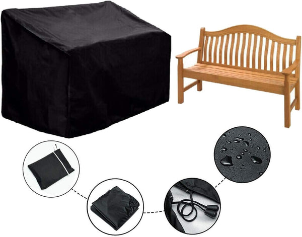 ConPus Waterproof Outdoor Bench Cover - Two Seater Garden Bench Cover with