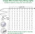 300 8 9.8x9.8Ft LED Curtain String Lights, Fairy Lights with Light Modes, Remote USB Plug Fairy String Lights