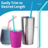 8 Reusable Silicone Smoothie Straws and Cleaning Brush, 30oz - 20oz Tumblers Compatible, Dishwasher Safe