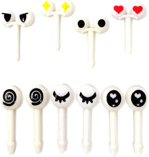 Honbay 30PCS Eye Food Toothpicks, Fruit Forks, Cupcake Picks for Party Cake Decoration Supplies