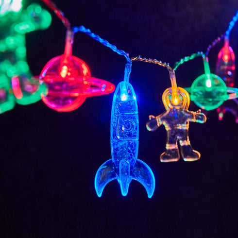 20 8 AceList Planet Astronaut String Lights, LED USB Powered Space-Themed Fairy Lights with Modes for Kids' Bedroom