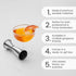 8 304 1 A Bar Above Premium Japanese Jigger, with Measurements Inside, Professional and Heavy-Duty, Stainless Steel