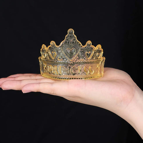 Set of 2 Princess Crown Silicone Fondant Molds - 3D Gumpaste Candy Mold for Cake Decorating
