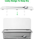 Flatware Tray Kitchen Drawer Organizer with Lid, Plastic Cutlery Tray and Utensil Storage Container with Cover,