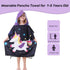 1 2 3 4 5 Unicorn Towel Poncho for Toddler s Kids Bath Beach Pool Girl Age Old Swim Cover-ups with Bag