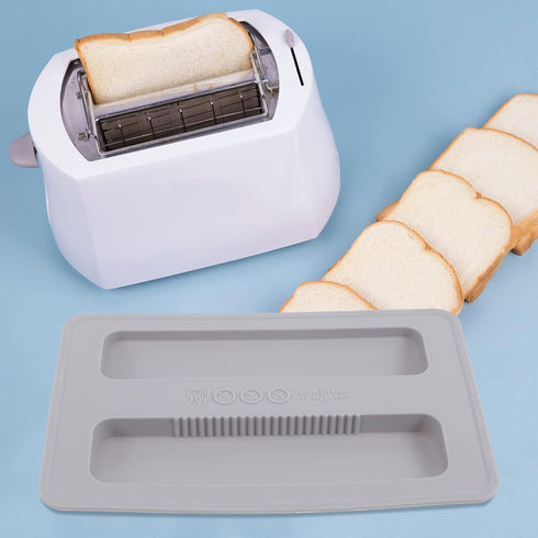 DOITOOL Silicone Toaster Cover 1PCS - 2 Slice Bread Maker Upper Cover, Washable Toaster Machine Cover (Grey, 15.7 x