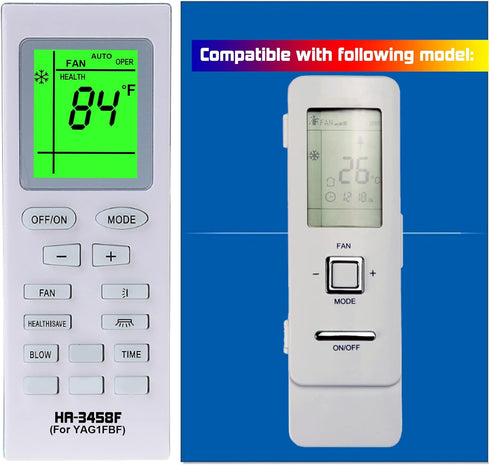 HA-3458F Replacement for Inverterflex Air Conditioner Remote Control Model Number YAG1FBF