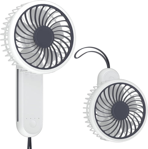 Mollie 3-Inch Mini USB Rechargeable Portable Handheld Fan, 3-Speeds Battery Operated for Travel, Camping, Office, Home
