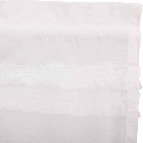 VHC Brands Farmhouse 16"x60" Valance, White Rod Pocket Kitchen Window Curtains