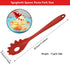 Spaghetti Spoon Pasta Fork,Silicone Pasta Fork,11.2 inch Spaghetti Strainer Kitchen High Heat Resistant Noodle Spoon Server,Food Grade Pasta Spoon with Stainless Steel Handle,BPA Free (Red) by JXJYZLN