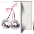 Generic Vintage Disco Bow Posters White Cherry Canvas Wall Art Funky Coquette Pink