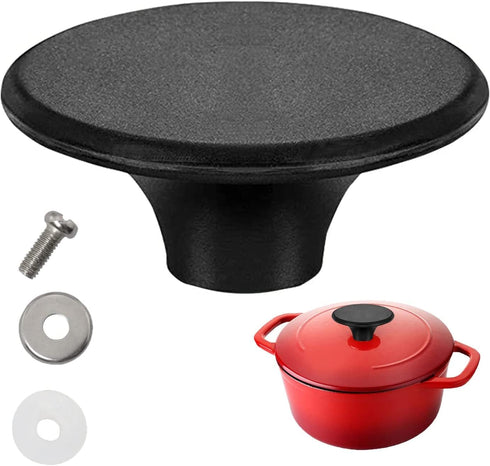 Dutch Oven Knob Compatible with Le Creuset, Replacement Lid Handle for Lodge, Aldi Enameled Cast Iron (1 Pack)