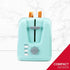 Holstein Housewares 2-Slice Toaster, Mint/Stainless Steel with 7 Browning Control Settings, Great for Toasting