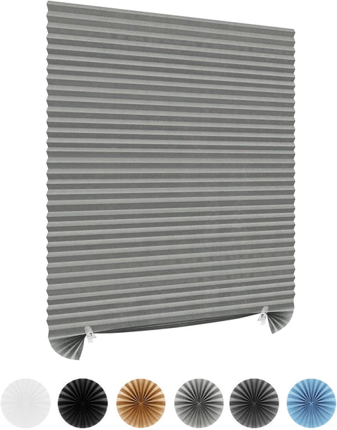 Window Blinds Cordless Blackout No Drill Cut to Size Clip On Stick On Temporary Blinds for Home