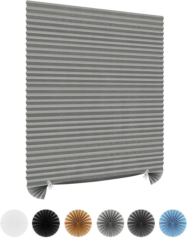 Window Blinds Cordless Blackout No Drill Cut to Size Clip On Stick On Temporary Blinds for Home