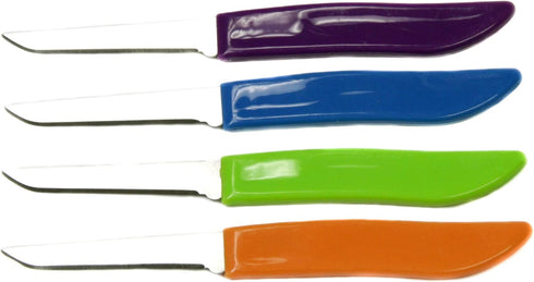 Chef Craft Select Paring Knife Set, 4 Piece Set, 2.5 Inch Blade, 8 Inch Length, Assorted