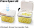 94 OZ/2.8L Tlence Laundry Pods Container, One-Press Lid Laundry Powder Holder Dispenser, Clear PET Detergent Sheet