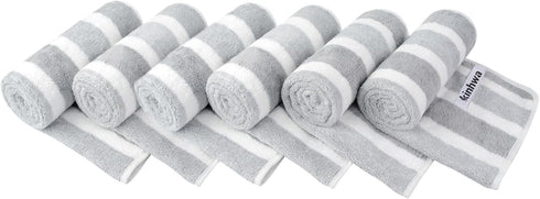 KinHwa Microfiber Hand Towels for Bathroom Soft and Absorbent Face Towels Grey