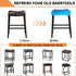 Set 2 Counter Bar Stool Cover Rectangle of Velvet Stretch Height Bar stools Slipcovers Saddle Stool Slipcover Bench