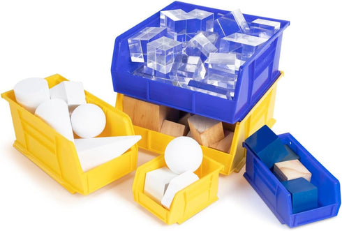 Hudson Exchange Plastic Stackable Storage Bin - 11" x 5-1/2" x 5" Hanging Container (Blue)