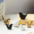 GJFASGF 2 Small Animal Statues, Gold Bird Figurines Home Decor, Modern Home Decorative, Ceramic Decor for Office