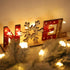 SUPVOX 2pcs Christmas Wooden Tabletop Decorations, Xmas Holiday Noel Sign Ornaments