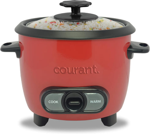Courant Rice Cooker 8-Cup (Cooked), Removable Non-Stick Bowl, One Touch Rice Cooker,