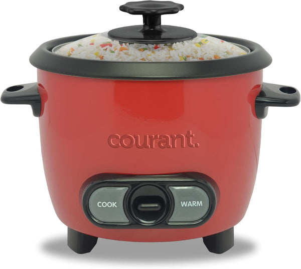 Courant Rice Cooker 8-Cup (Cooked), Removable Non-Stick Bowl, One Touch Rice Cooker,