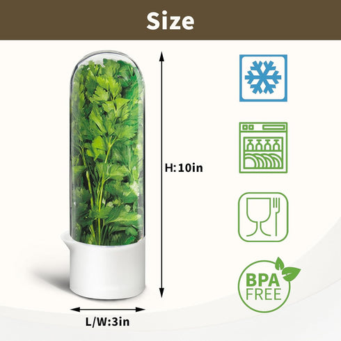 UEOZ 2-3 (4PCS) Herb Keeper for Refrigerator, Herb Saver for Refrigerator, Vegetable Preservation Bottle for Cilantro