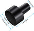 2 Pieces WS25011A 2-1/2-Inch to 1-1/4-Inch Universal Vacuum Hose Adapters Dry Wet Vacuum Adapter in Black Vacuum Cleaner Adapter Replacement Accessories