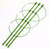 Orgrimmar 17.7" Balcony(Pack 2) Vine Trellis Support Flowers Plants Cage Triple Plastic Pillar with Iron Rings Vine