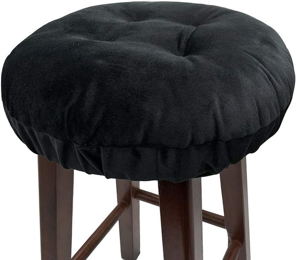 Augld Bar Stool Cushion Soft Velvet Padded Round Stool Cover 13 Inch