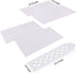 Kissbuty Wedding Cake Stencil Template, 5 Pcs Plastic Spray Floral Cake Decorating Tools (Diamond Quilted Grid Texture)