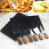 6-Piece Cheese Knife Set, Wooden Handle Stainless Steel Cheese Slicer, Fork Spreader for Cheese Gift Set