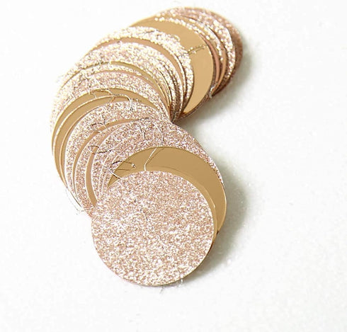 Decor365 Glitter Gold Birthday Decorations - Champagne Gold Party Garland, Circle Streamers, Backdrop for Christmas,