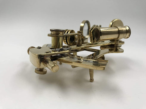 Humaira Nautical 4" Solid Brass Sextant, Nautical Working Instrument, Maritime Gift