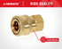 YAMATIC Pressure Washer Adapter, 1/4 Inch Quick Connect Fittings, Solid Brass, 5000 PSI Coupler for Most Pressure