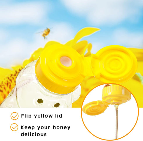 36 Transparent(240 Ml/ 8 oz) Thenshop Pcs Honey Bear Bottle,Plastic Honey Squeeze Bottle,Honeybear Squeeze Jars,Cute