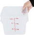 Restaurantware Met Lux 6 Quart Food Storage Container, Translucent with Volume Markers, Lids Sold Separately