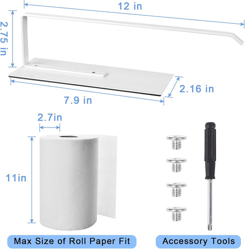 Magnetic Paper Towel Holder for Fridge, Toilet Paper Roll Holder Magnetic Paper Towel Rack Wall Mount Fridge Organizer